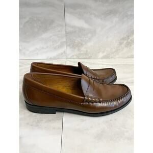 J. Crew Men’s Camden Brown Penny Loafers Leather Soles Upper Size 10 Slip On